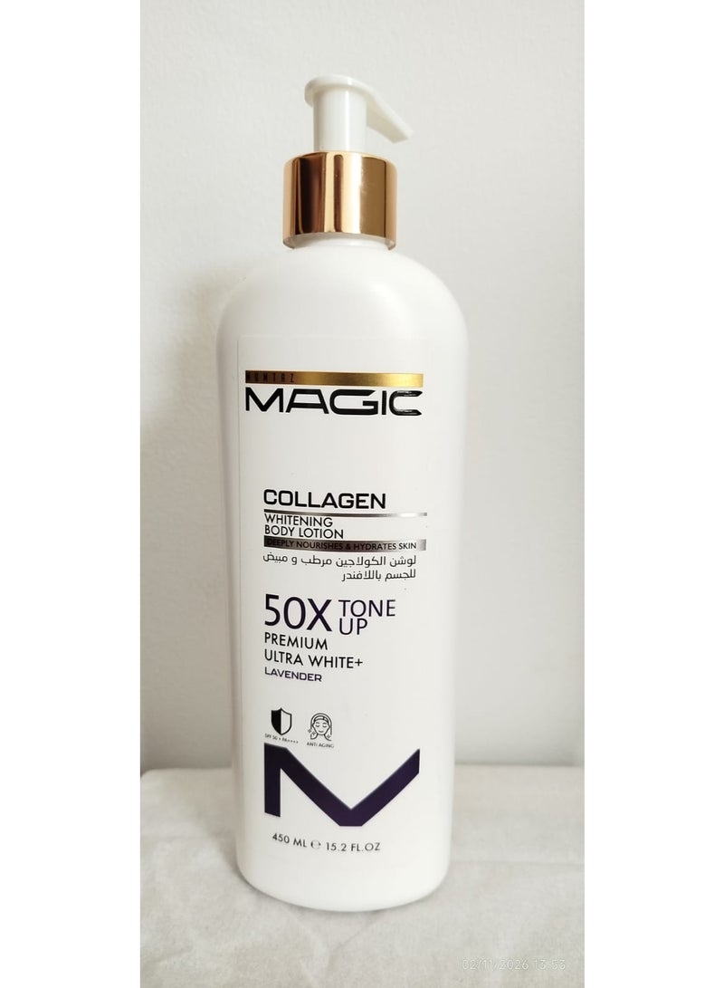 Magic MUMTAZ MAGIC COLLAGEN WHITENING BODY LOTION 50X TONE UP PREMIUM 50+PA++++ANTI AGING - Image 3